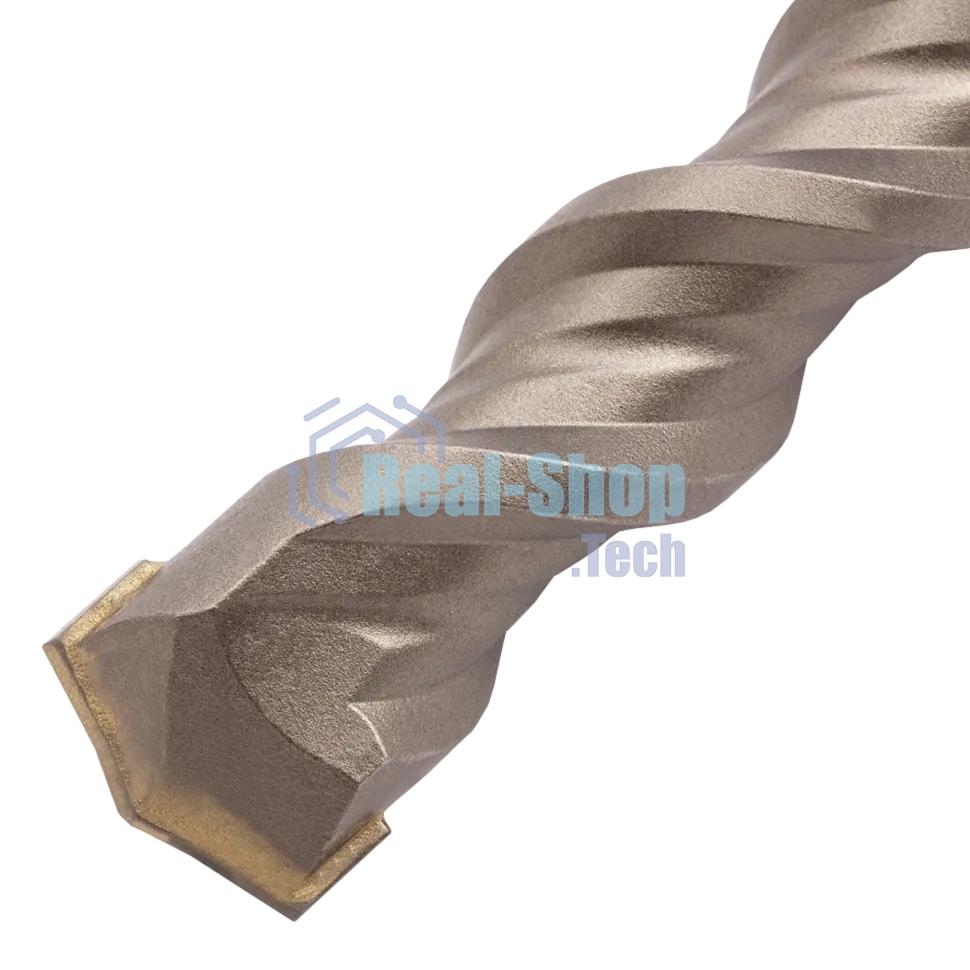 Бур по бетону Denzel двойная спираль, Cobalt W-tip, 20x600 мм, SDS PLUS