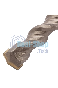 Бур по бетону Denzel двойная спираль, Cobalt W-tip, 20x600 мм, SDS PLUS