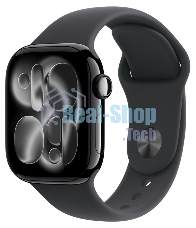 Умные часы Apple Watch Series 11 A3333 46мм OLED корп.черный Sport Band рем.черный разм.брасл.:S/M (MEUW4AM/A)