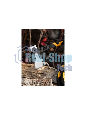 Топор цельнокованый Denzel 600 г, двухкомпонентная обрезиненная рукоятка