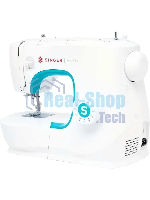 Швейная машина Singer M3305 белый, электромеханическая, вертикальный качающийся, 23 операции, автоматическая петля