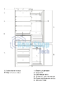 Встраиваемый холодильник LEX LBI177.2D белый двухкамерный 177/64 л морозилка снизу
