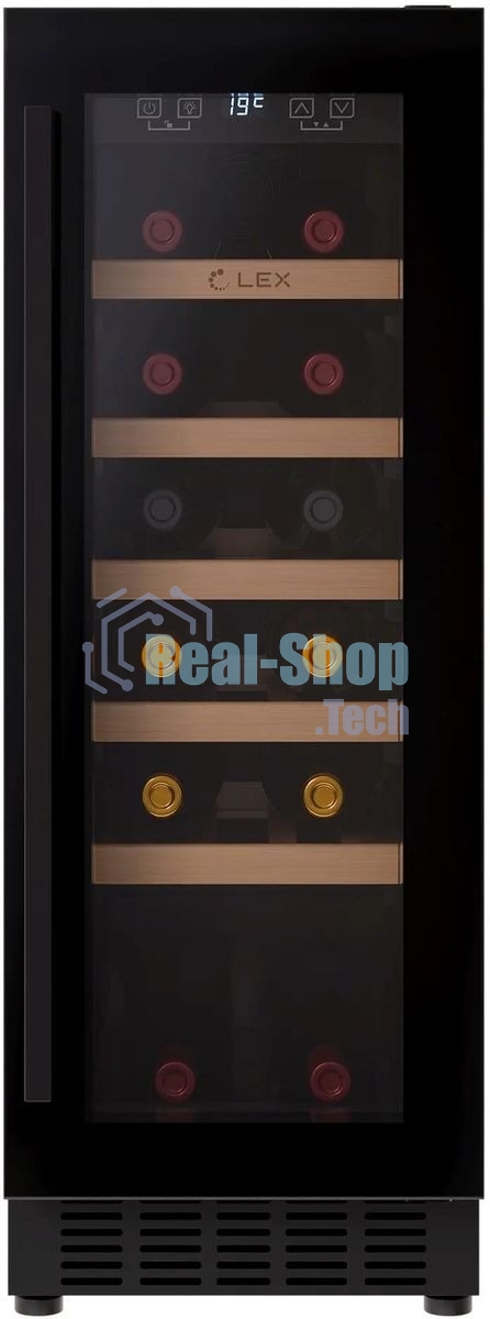 Винный шкаф LEX LWD3020BL 1-нокамерн. черный