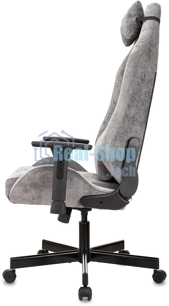 Кресло игровое Бюрократ Knight N1 Fabric серый Light-19 с подголов. крестовина металл