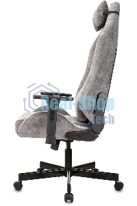Кресло игровое Бюрократ Knight N1 Fabric серый Light-19 с подголов. крестовина металл