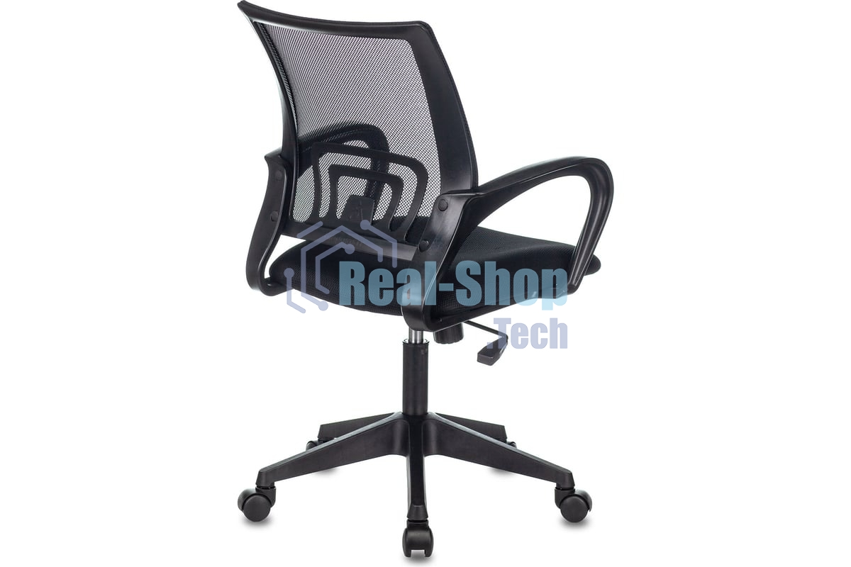 Кресло офисное Бюрократ CH-695N черный, эко.кожа, крестов. пластик