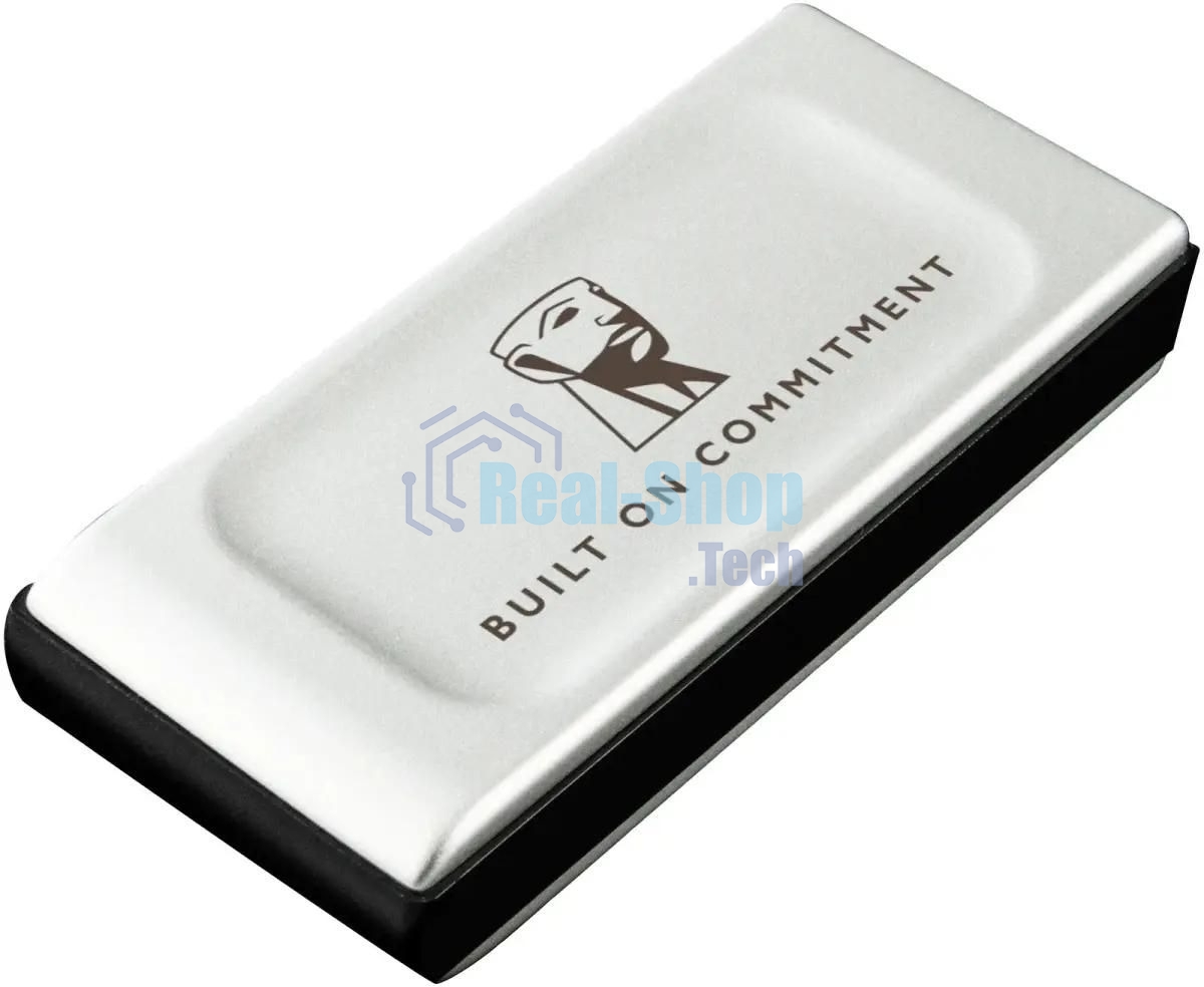 Внешний SSD Kingston XS2000, 2TB, USB 3.2 Gen 2x2 Type-C, R/W 2000/2000, серебристый
