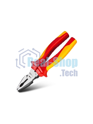 Плоскогубцы Deli DL512008 диэлектрические комбинированные, 200 мм, сталь Cr-V, сертификат VDE для работ под напряжением до 1000 В