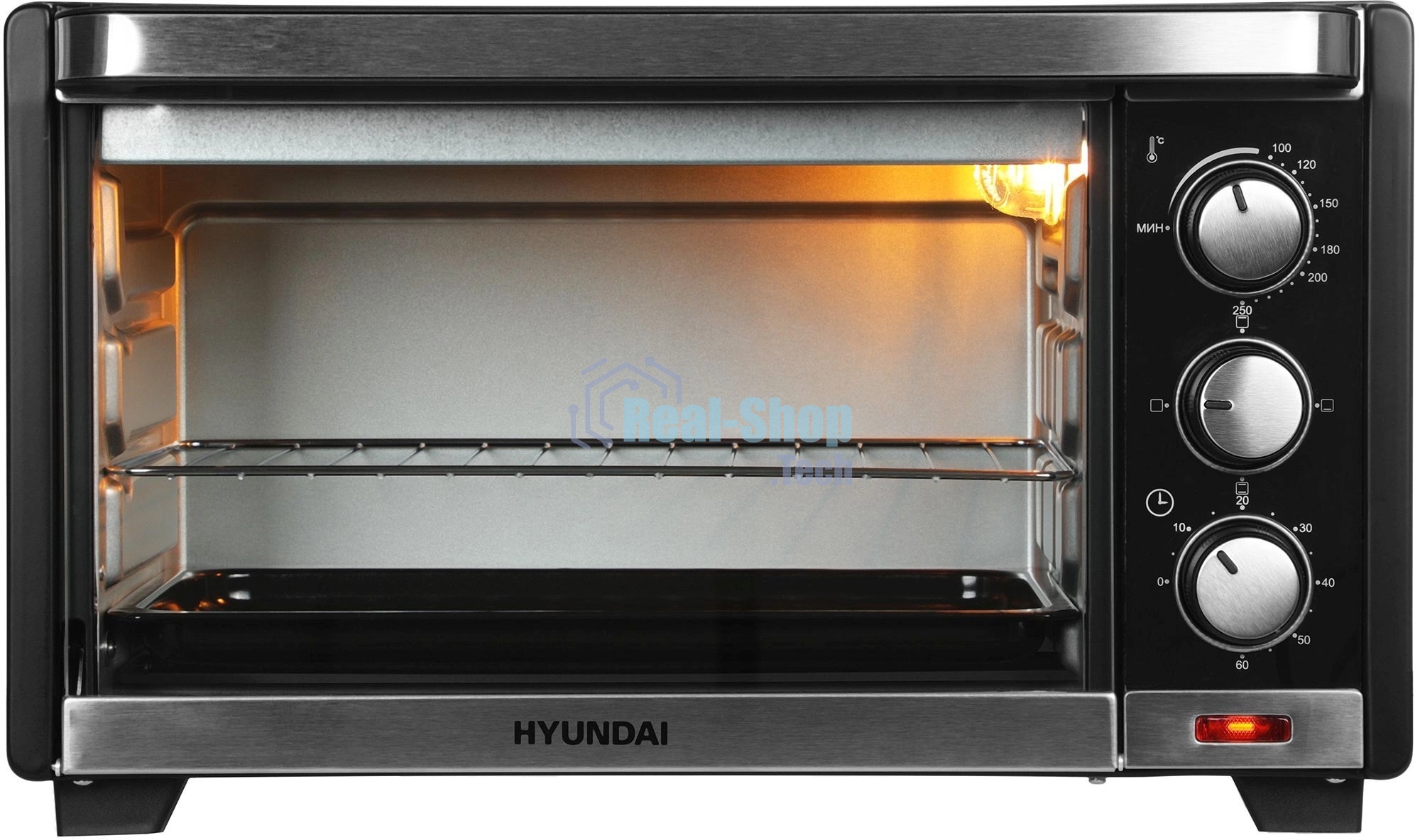 Мини-печь Hyundai MIO-HY091 20л. 1380Вт черный