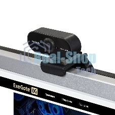 Веб-камера ExeGate Stream C925 1920x1080, 30 кадр/с, USB, микрофон (шумоподавление), шторка приватности, универсальное крепление