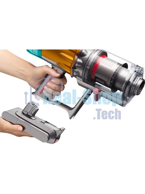 Пылесос вертикальный Dyson V12S Detect Slim Submarine 485350-01 золотой/серый металлик, питание от аккумулятора, 150 Вт, уборка сухая/влажная, пылесборник 0.35 л