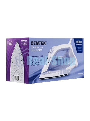 Утюг Centek CT-2308 белый, 2800 Вт, 50 г/мин, 190 г/мин, 300 мл