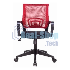 Кресло Бюрократ CH-695N/R/TW-11 красный/черный, сетка, 120 кг, механизм качания