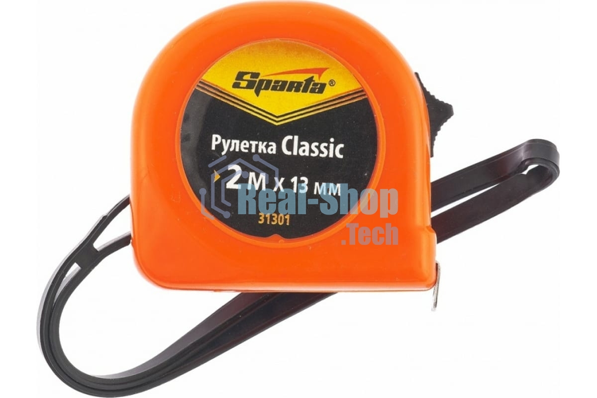 Рулетка Sparta Classic, 2 м х 13 мм, пластиковый корпус