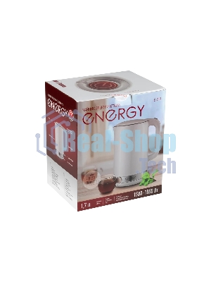 Чайник электрический Energy E-218 белый, диск 1.7 л