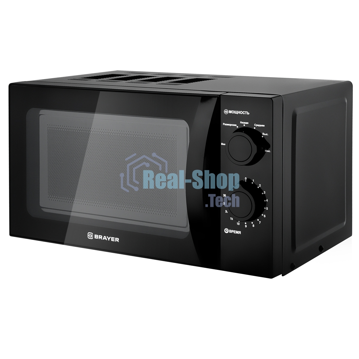 Микроволновая печь BRAYER BR2500, 700 Вт, 20 л, механ. управл, 6 уров.мощн, таймер до 30 мин