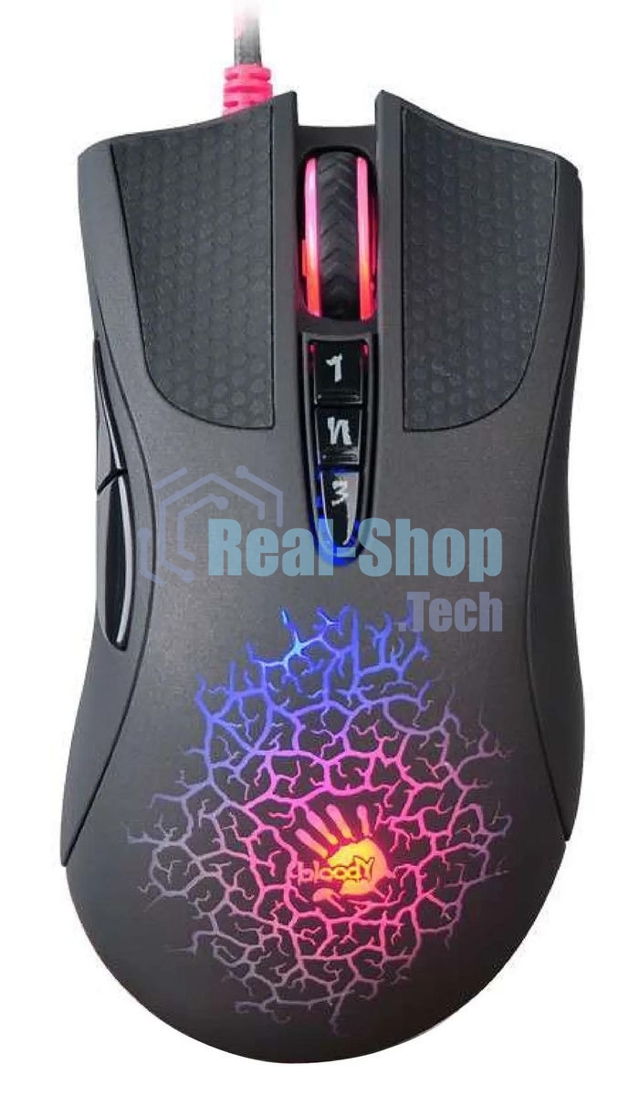 Мышь проводная A4Tech Bloody AL90 Blazing черный, 12000 dpi, USB, кнопки - 8