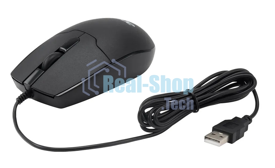 Мышь проводная Acer OMW126 черный, 1200 dpi, USB, кнопки - 3