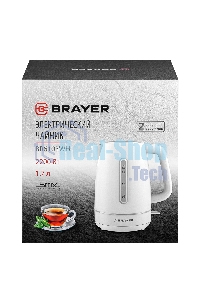 Чайник электрический BRAYER BR6103WH 2200Вт, 1.7л, белый