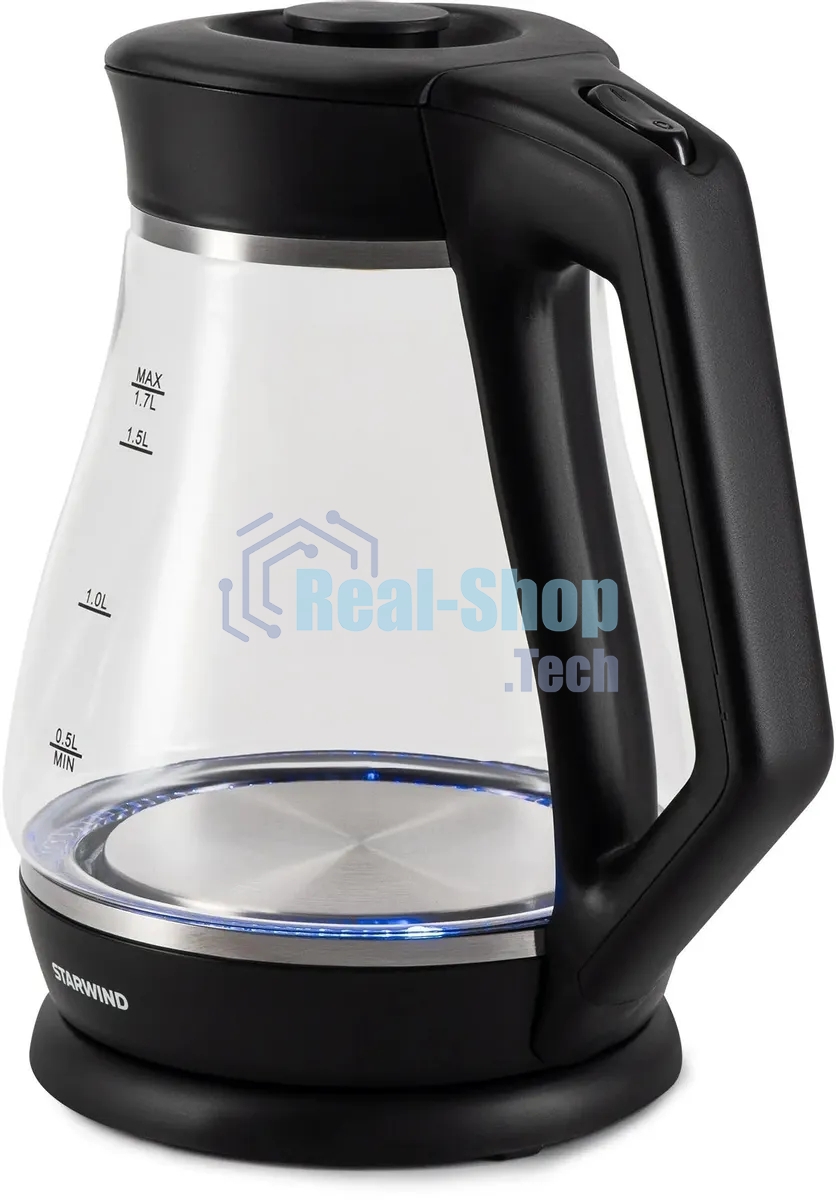 Чайник электрический Starwind SKS2035 1.7 л, 2200 Вт, черный