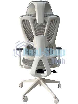 Кресло Cactus CS-CHR-MC02GY серый, сетка, подголовник