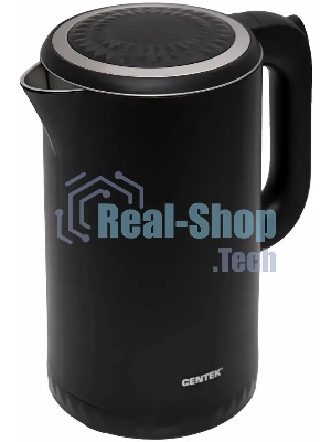 Электрочайник Centek CT-0020 черный, 1.7 л, 2200 Вт, скрытый нагревательный элемент