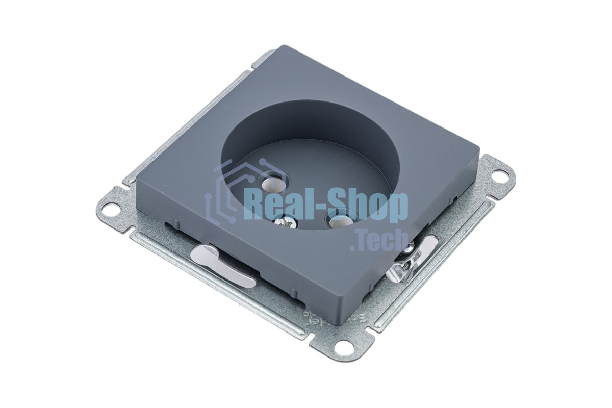 Механизм розетки 1-м СП AtlasDesign 16А IP20 без заземл. грифель