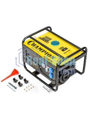 ГенераторCHAMPION GG3301C (2,8/3,1кВт 6лс 15л46кг высокий пусковой ток, 7кВт), шт
