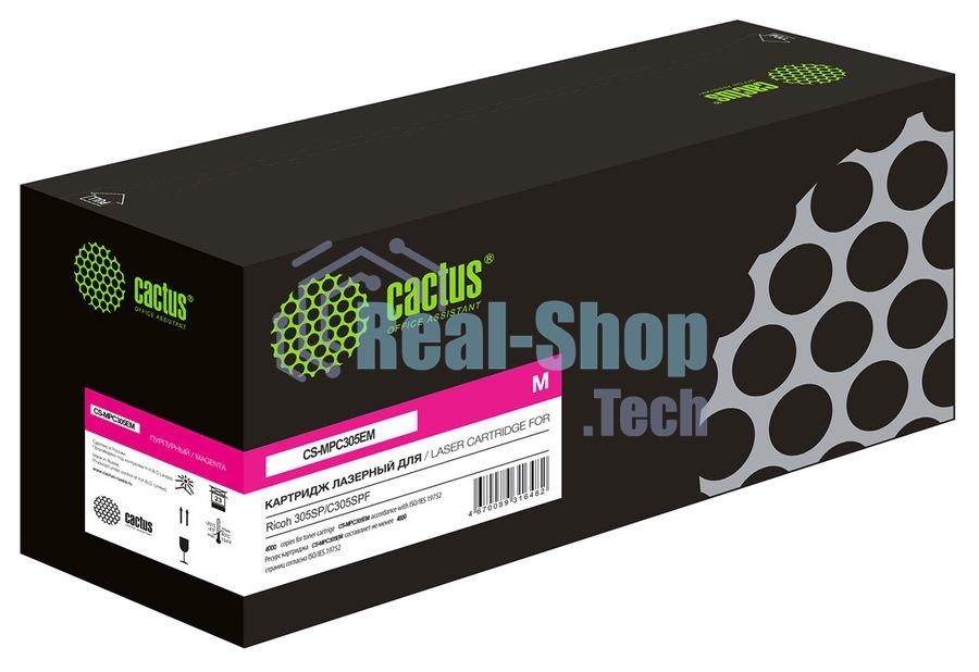 Картридж лазерный Cactus CS-MPC305EM (842081) пурпурный (4000 стр.) для Ricoh Aficio MPC305SP/C305SPF