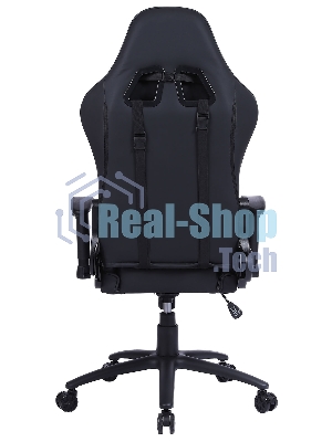 Кресло Cactus CS-CHR-030BL черный, экокожа, подголовник