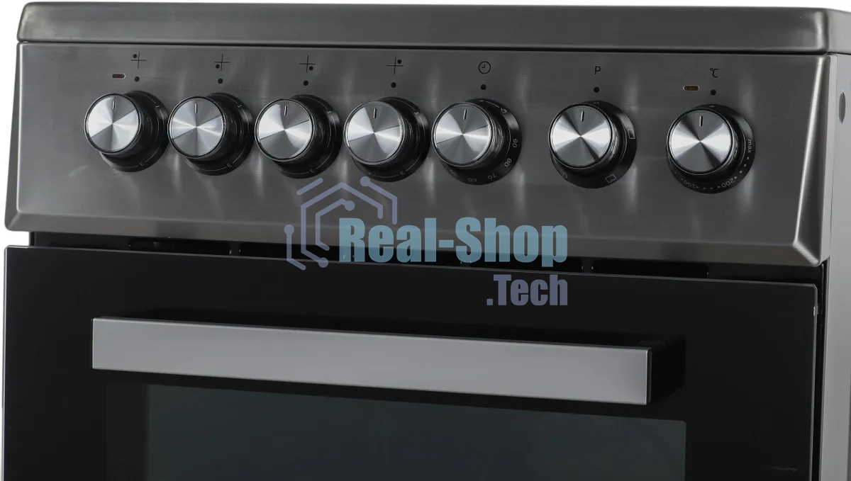 Плита электрическая Beko FSS57100GX серебристый, конфорок 4 шт, духовка 60 л, 50 см x 85 см x 60 см