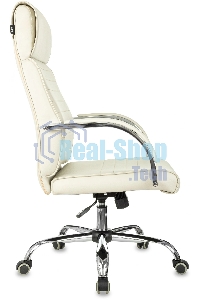 Кресло руководителя Бюрократ T-8010SL/IVORY слоновая кость, искусственная кожа, крестовина хром