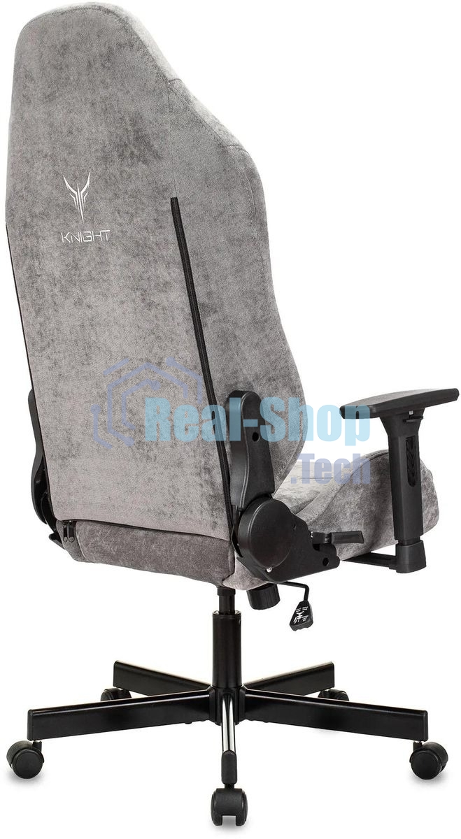 Кресло игровое Бюрократ Knight N1 Fabric серый Light-19 с подголов. крестовина металл