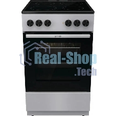 Плита электрическая Gorenje GEC5A12SG серый/черный стеклокерамика (без крышки)