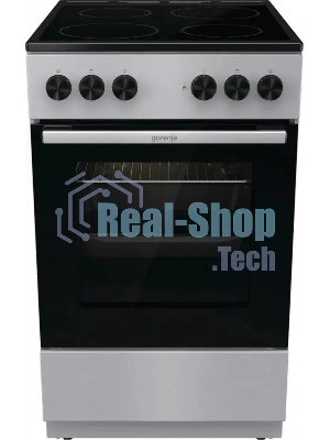 Плита электрическая Gorenje GEC5A12SG серый/черный стеклокерамика (без крышки)