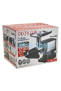 Мясорубка электрическая DELTA LUX DE-602MS черная нерж, НАСАДКА ДЛЯ ТОМАТА, 3600 Вт, (4)