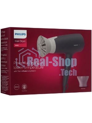 Фен Philips BHD351/10 черный, 2100 Вт, ионизация