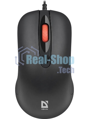Мышь проводная Defender Omega MB-522 черный, 1600 dpi, USB, кнопки - 4