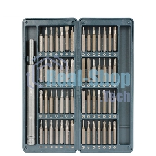 Набор прецизионных отверток Deli DL241057 (отвертка + 56 бит), сталь S2 + Cr-V