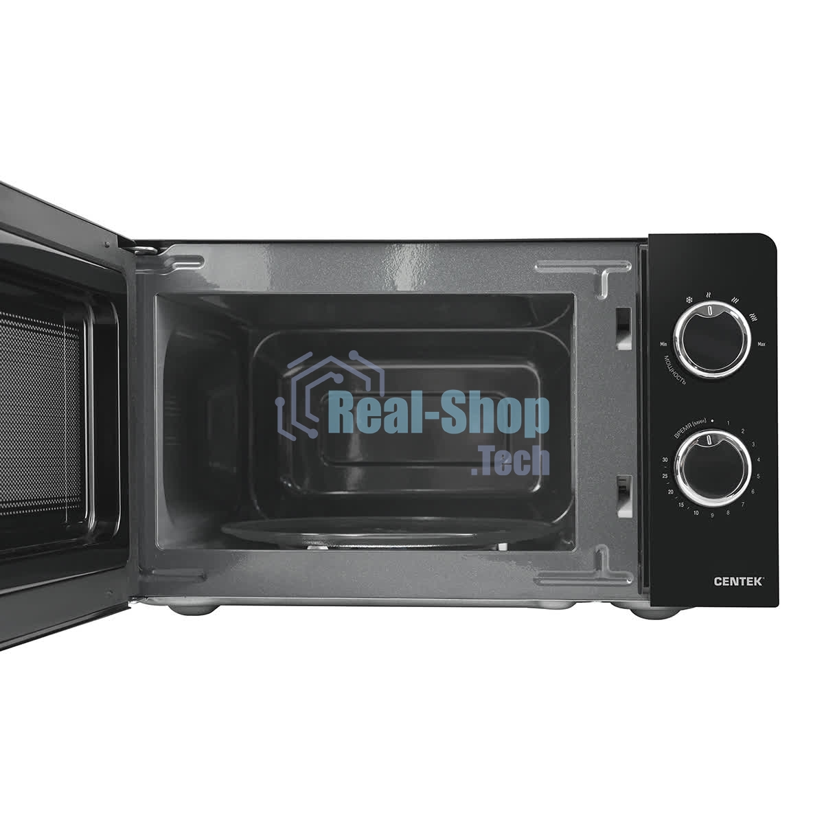 Микроволновая печь Centek CT-1575 черный, 20 л, 700 Вт, поворотный механизм