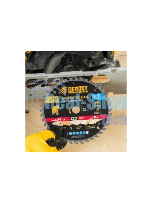 Пильный диск по дереву с гвоздями Denzel ф185 х 20 мм, 40 зубов 733947
