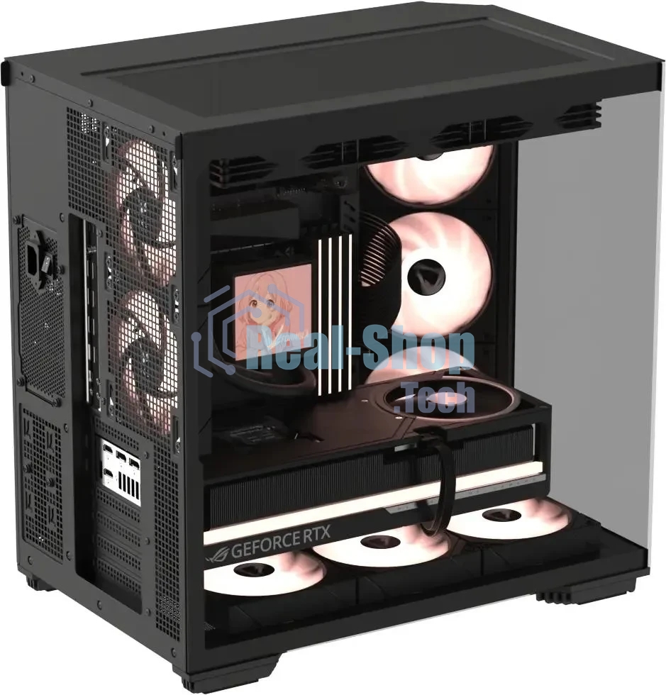 Компьютерный корпус Formula Crystal Z7 PA черный без БП ATX 5x120мм 1xUSB3.0 1xUSB3.1 audio bott PSU