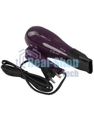 Фен Scarlett SC-HD70T24 фиолетовый/черный, 850 Вт, компактный