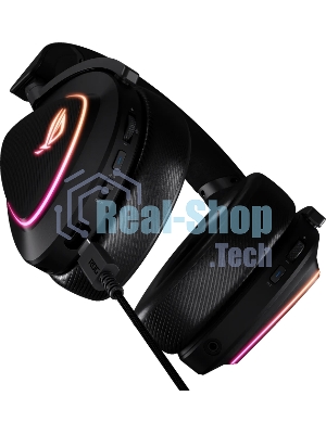 Гарнитура ASUS ROG Delta II чёрный, беспроводная + проводная, Bluetooth, подсветка