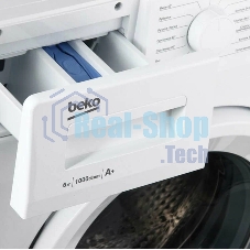 Стиральная машина Beko WRE6511BWW (R) белый, загрузка фронтальная 6 кг, 1000 об/мин., класс: А