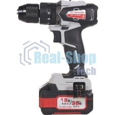 Дрель-шуруповерт ИНТЕРСКОЛ DAU-13/36V 50, 36 В, 2 Ач, 50 Нм, бесщеточный, ударный