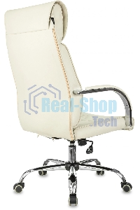Кресло руководителя Бюрократ T-8010SL/IVORY слоновая кость, искусственная кожа, крестовина хром