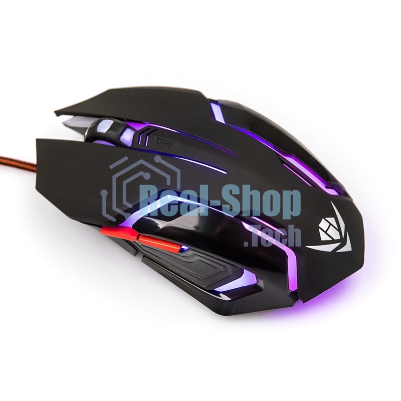 Мышь проводная Nakatomi MOG-20U черный, 2400 dpi, USB, кнопки - 6