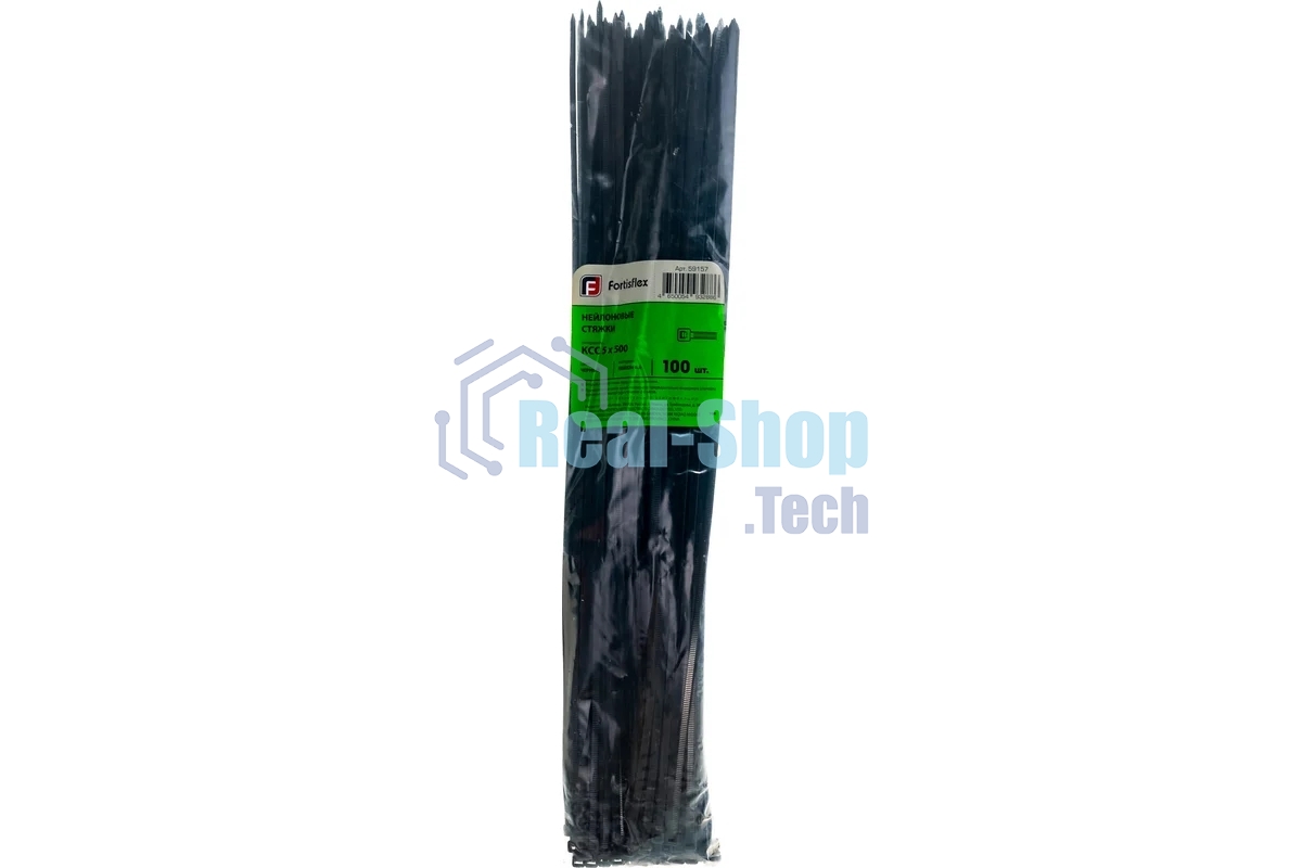 Хомут кабельный КСС 5х500 нейл. черный (уп. 100 шт) Fortisflex 59157