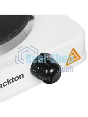 Плита настольная электрическая Blackton Bt HP113W белый, 1 кВт, ТЭН, конфорки - 1, эмаль, поворотные переключатели